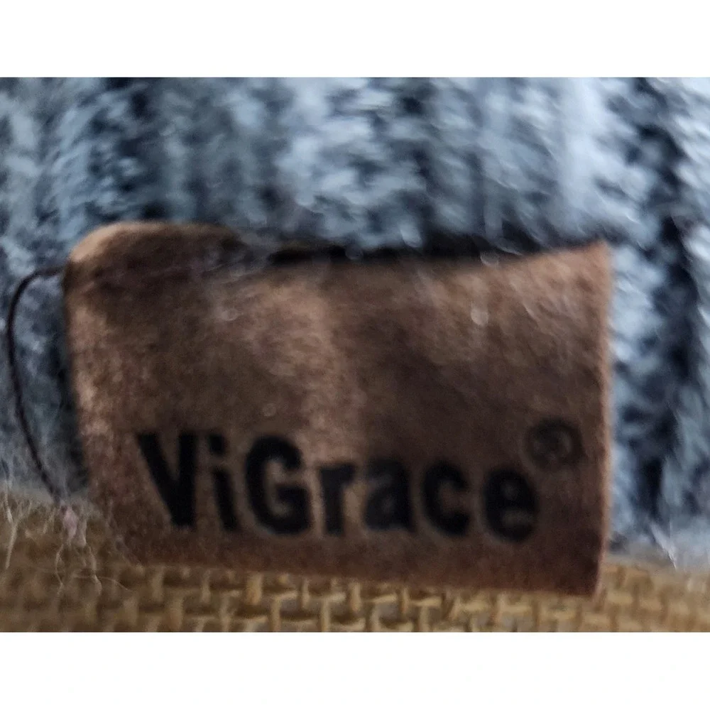 ViGrace Kids Winter‎ Beanie Hat Warm Cable Knit Cuffed Gray